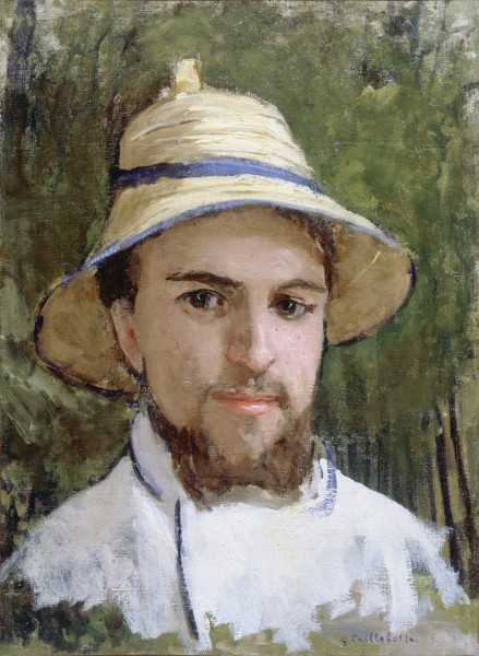 Gustave Caillebotte, Autoportrait au chapeau d’été, Huile sur toile, Collection Particulière © Comité Caillebotte, Paris