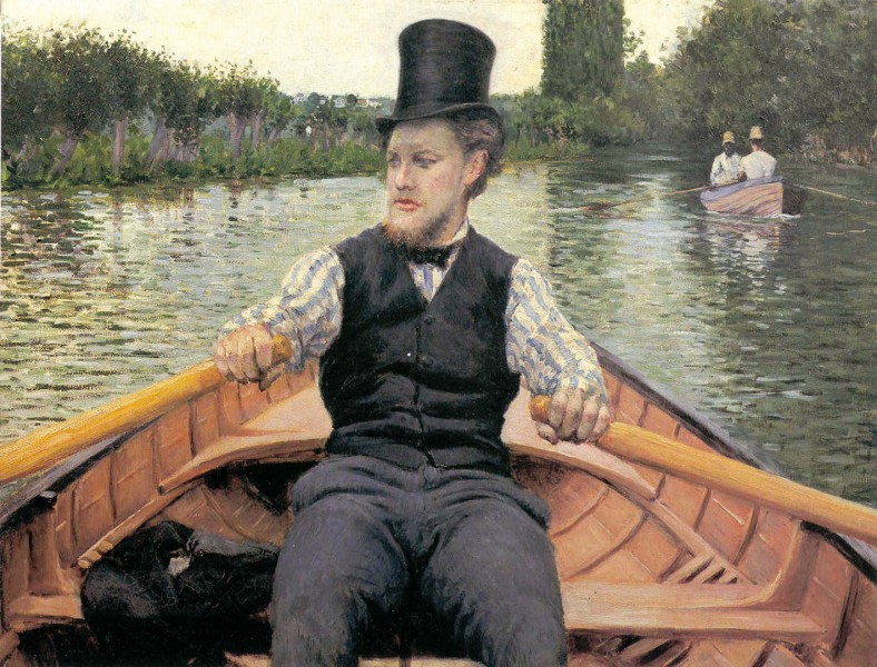 « Canotier au chapeau haut-de-forme » Gustave Caillebotte, 1878. Comité Caillebotte, Paris